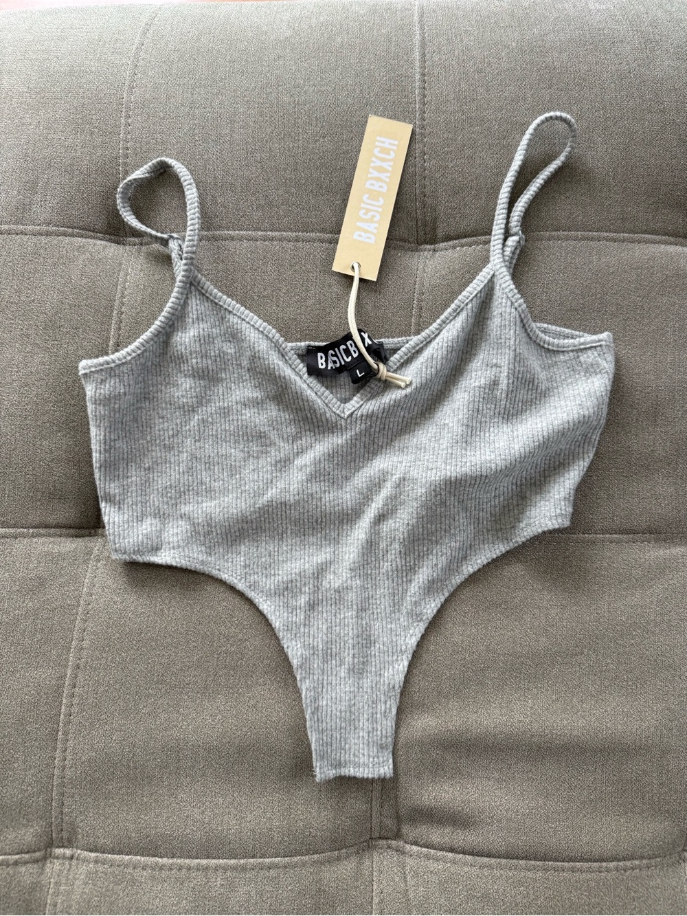 Heather Gray Ribbed Crop Top